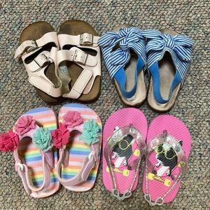3 for $30 Toddler girl sandal bundle size 4